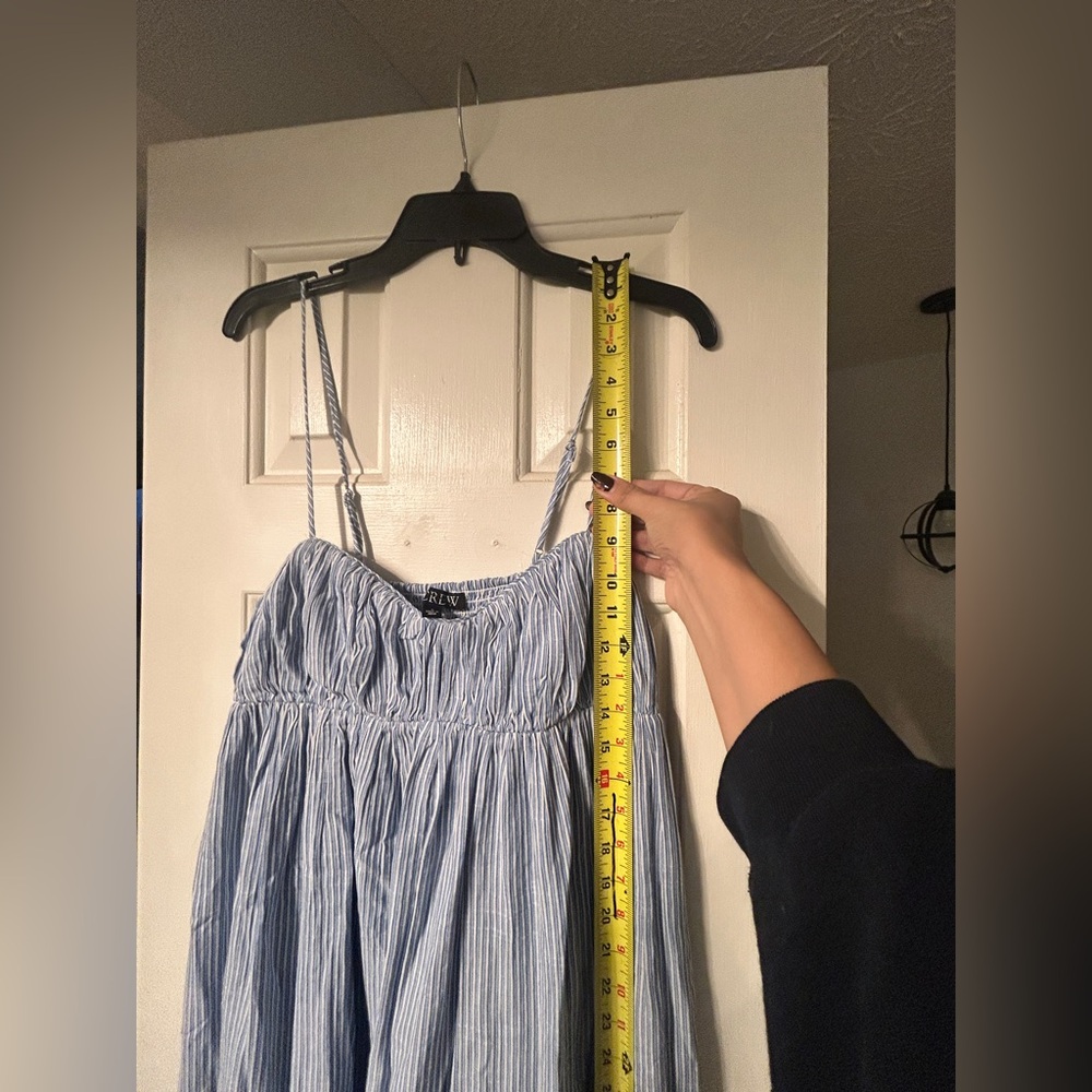 NWT J. Crew Airy gauze empire-waist midi dress in stripe Size Small - Picture 10 of 12